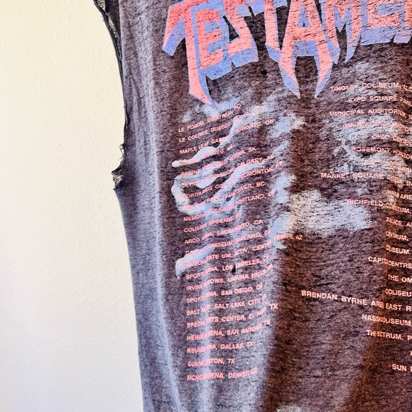 1990 Grunge Metal Testament "Malpractice" Tour Concert Band Tee Shirt Large - Picture 5 of 16